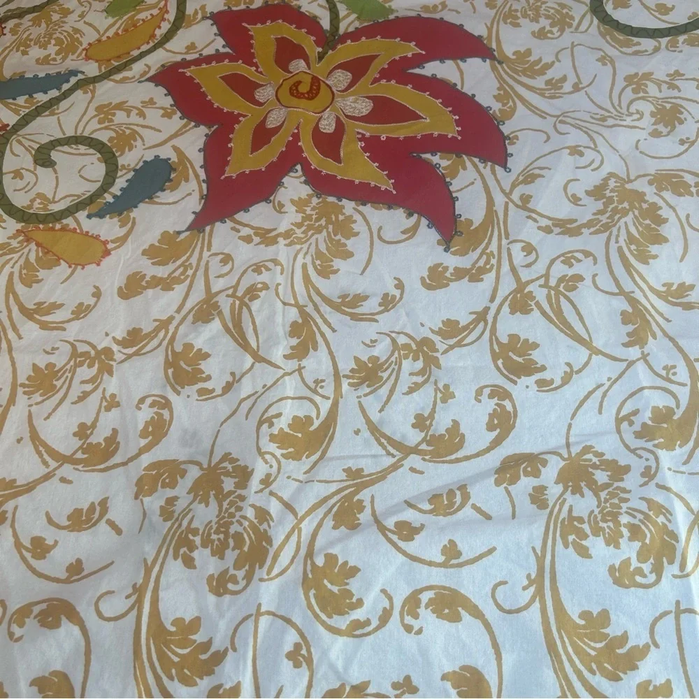 PIER 1 IMPORTS Boho Curtain Panels Set of 2 Light Filtering Floral Embroidered - Picture 2 of 10